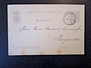 Luxembourg 1881 5c Postal Card Used / Light Toning - Z4867