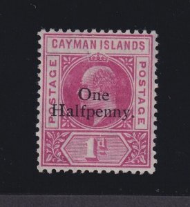 Cayman Islands, SG 17 var, MLH Slotted Frame variety