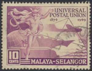 Selangor Malaya  SC#  76   CTO   UPU  see details & scans
