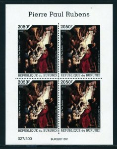 BURUNDI 2022 PETER-PAUL RUBENS DESCENT FROM THE CROSS  II SHEET MINT NH