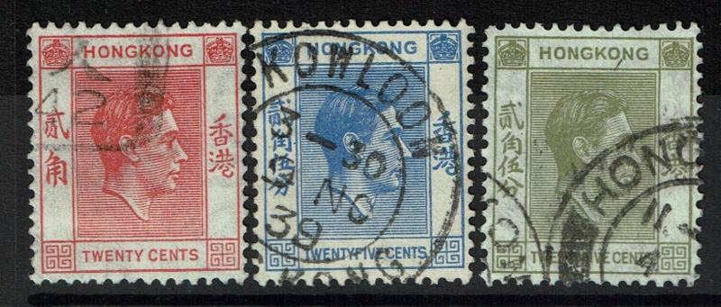 Hong Kong SG# 148a, 149 and 150, Used - Lot 020517