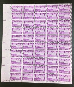 C46 Airmail Hawaii Diamond Head MNH 80 c Sheet of 50  FV $40  1952