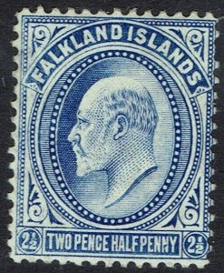 FALKLAND ISLANDS 1904 KEVII 2½D