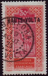 Upper Volta SG#22 Used - 1920 30c.  - Camels, Stamp of