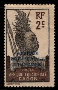 GABON Scott 86 MH* Warrior stamp