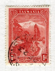 TASMANIA; 1899 early pictorial issue fine used Shade of 1d. value