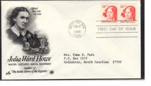 US  FDC 2176, Howe, author Battle Hymn of the Republic cachet ... 7503934/0778