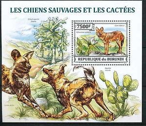 BURUNDI 2013 SHEET bur13320b CACTUS WILD DOGS WILDLIFE
