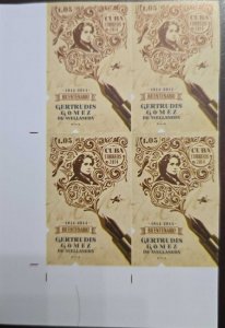 O) 2014 CUBA, IMPERFORATED, GERTRUDIS GOMEZ DE AVELLANEDA, ROMANTICISM NOVELIST