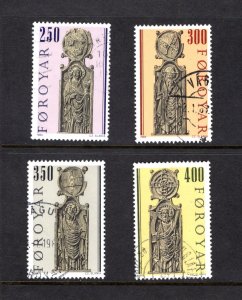 Faroe #102-105,  Postally used, VF,  Used,   CV $3.70 ....1960026
