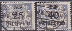 Danzig 150-1 1923 Surcharges Used HR