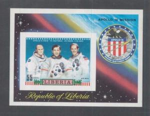 LIBERIA SOUVENIR SHEET #C193 Unused - Apollo 16 Mission & Crew - FOS115