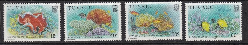 TUVALU  ^^^^  OLDER  # 465-468  MNH set  ( SEALIFE TOPICAL ++) $$ @lar1946tuva