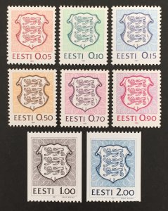 Estonia 1991 #200//8 (8), National Arms, MNH.