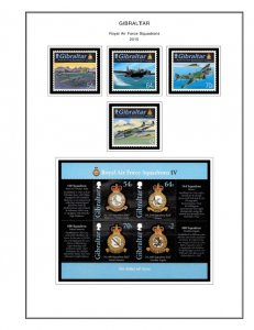 COLOR PRINTED GIBRALTAR 2011-2020 STAMP ALBUM PAGES (71 illustrated pages)