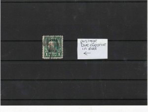 canal zone postage due overprint in stamp  ref 10801
