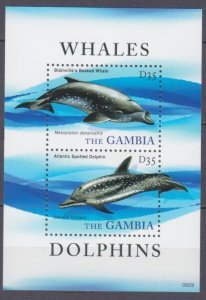 2010 Gambia 6181-6182/B786 Marine fauna - Dolphins 6,00 €