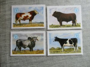 Zambia, Scott#418-421, MNH