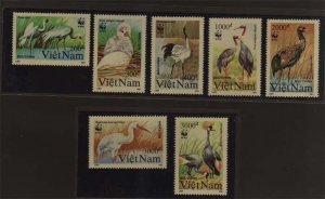 Vietnam 1991 Sc 2243-2249 WWF set MNH