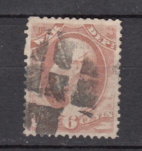 J40923 JL Stamps 1873 USA fancy cancel used #o86 war dept