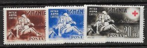 ROMANIA SC B203-5 LH SET of 1943 - RED CROSS