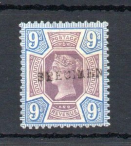 9d JUBILEE OVERPRINTED 'SPECIMEN' MOUNTED MINT 