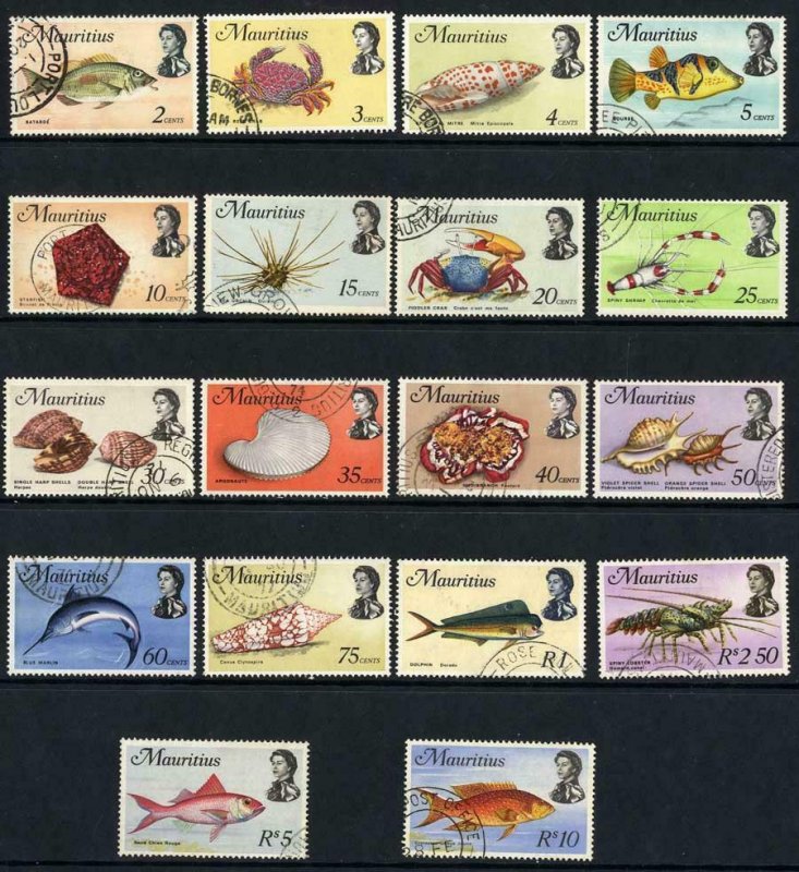 Mauritius SG382/99 Set of 18 Fine Used Cat 40 pounds