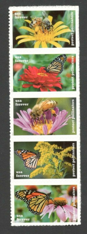 5228-32 (5232a) Protect Pollinators Strip OF 5 Mint/nh FREE SHIPPING