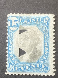 US Stamps - SC# R110 - Used  - Punch Cancel  - SCV = $35.00