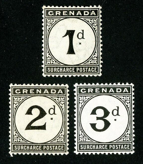 Grenada Stamps # J8-10 VF OG LH Set of 3 Scott Value $31.25