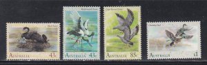 Australia # 1203-1206, Water Birds, Mint NH, 1 /2 Cat.