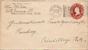 United States Washington Walla Walla, Wash. 1909 American Flag Type B14  2c W...