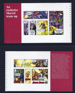 GB 2019  - Marvel Comics - Panes  from Prestige Booklet MNH # 3825f-3825g