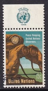 United Nations New York   #160   used  1966  Peace keeping observer