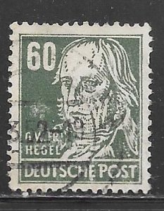 Germany DDR 133: 60pf GWF Hegel, used, F-VF