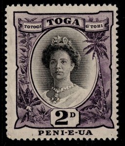 TONGA GV SG57c, 2d black & slate-violet, NH MINT. Cat £24.