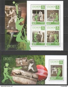 2014 Solomon Islands Cricket Sport #2877-81 1+1 ** Ls231