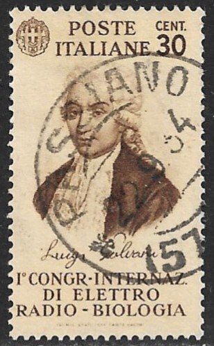 ITALY 1934 30c Luigi Galvani Issue Sc 329 VFU