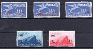 Express overprinted complete set of excellent quality