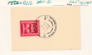 GERMANY  B216  used  COMMEM CANCEL