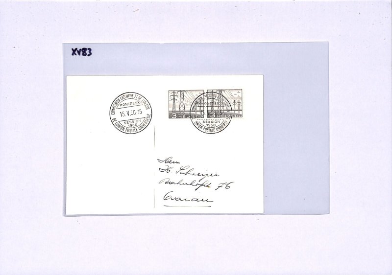 SWITZERLAND Card 1950 *UPU* COMMISSION EXECUTIVE Montreux CDS {samwells}XV83