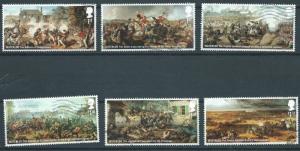 GROSSBRITANNIEN GRANDE BRETAGNE GB 2015 THE BATTLE OF WATERLOO SET OF 6V.  SG...