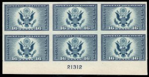 771 Air Post Special Delivery Plate Block of Six