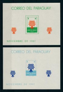 [105504] Paraguay 1961 World refugee year 2 Souvenir Sheets MNH