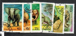 Tanzania; Scott 792-797;  1991;  Precanceled;  NH; Elephants