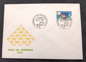 D)1974, FINLAND, FIRST DAY COVER, ISSUE, CHRISTMAS IN FINLAND, FDC