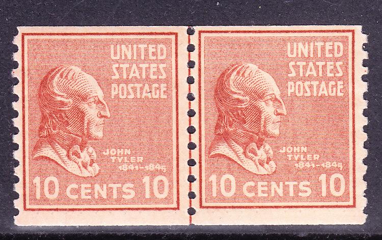 1939 Presidential Coils-Line Pairs Scott 847 VF/NH