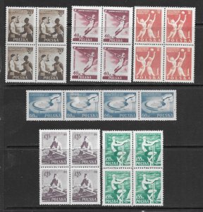 Poland 699-704 MNH cpl. Sports set X 15, vf. 2022 CV $54.00