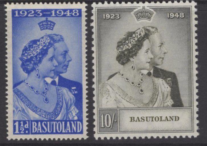 BASUTOLAND SG36/7 1948 SILVER WEDDING MNH