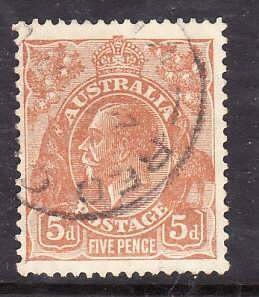 Australia-Sc#75- id5-used 5p KGV-1930--